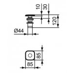 IDEAL Standard Click-clack ventil hranatý chróm