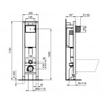IDEAL Standard ProSys Podomietkový WC modul Eco M F (spevnená inštalácia)