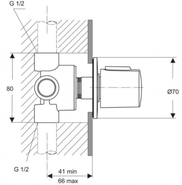 IDEAL Standard Podomietkový diel 1 na viaccestné ventily 4/3