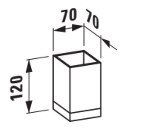 Laufen Sklenička Boxy 7×7×12 cm, různá provedení