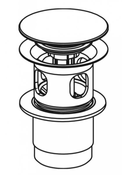 Geberit Odtokový ventil so stláčacím ovládaním s lesklým pochrómovaním 152.076.21.1