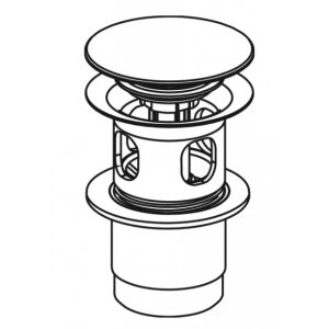 Geberit Odtokový ventil so stláčacím ovládaním s lesklým pochrómovaním 152.076.21.1