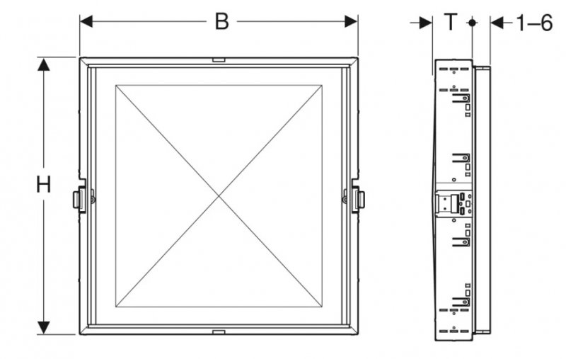 Geberit Duofix Inštalačný box pre zrkadlovú skrinku s výškou 90 cm rôzne prevedenie
