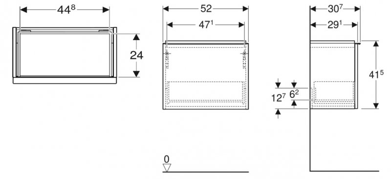 Geberit iCon Skříňka pod malé umyvadlo 52 x 41,5 x 30,7 cm, různé provedení