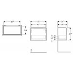 Geberit iCon Skříňka pod malé umyvadlo 52 x 41,5 x 30,7 cm, různé provedení