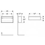 Geberit iCon Obdélníkový nástěnný box 450 x 233 x 132 mm, různé provedení