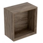 Geberit iCon Čtvercový nástěnný box 225 x 233 x 132 mm, různé provedení Typ: 502.321.JR.1 Ořech hickory / Melamin s dřevěnou strukturou