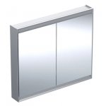 Geberit ONE Zrcadlová skříňka s ComfortLight a dvěma dveřmi, nadomítková montáž různé provedení Typ: 505.814.00.1 Eloxovaný hliník, šířka 105 cm