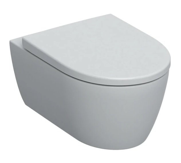 Geberit iCon Súprava závesného WC s hlbokým splachovaním, uzavretý tvar, Rimfree, s WC sedadlom biela, 36 x 37,5 x 53 cm 501.663.JT.1