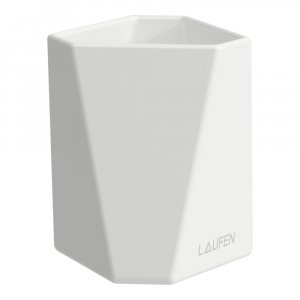Laufen Home collection Keramická sklenička TRIO Cup 8,5 × 8 × 10 cm H8777740000001