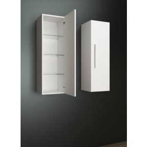 Aquatek ZEN N Závěsná nízká koupelnová skříňka s jedněmi otevíracími dvířky bílá lesklá, 320 x 1020 x 300 mm ZEN N