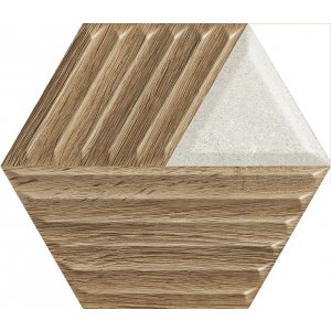Paradyz Woodskin 19.8 x 17.1 cm wood heksagon struktura C matný SS198X1711WOONMXC Obklad