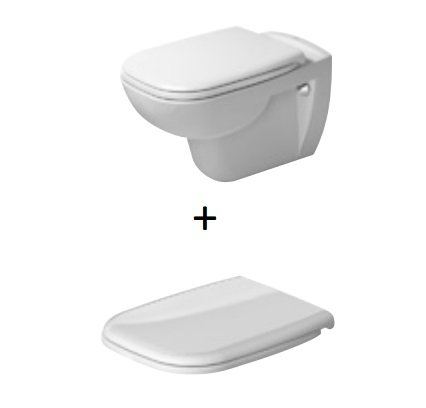 DURAVIT D-Code Set závesného WC a sedátka 355 x 545 mm, rôzne prevedenia