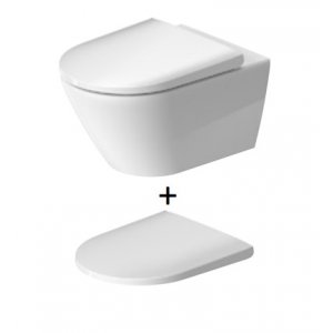 DURAVIT D-Neo Set závesného WC Rimless a sedátka 370 x 540 mm 45770900A1