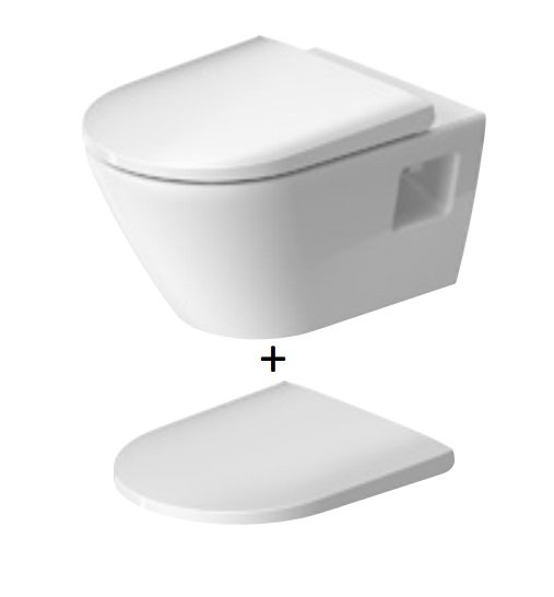 DURAVIT D-Neo Set závesného WC Rimless a sedátka 370 x 540 mm 45780900A1
