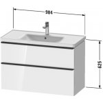 DURAVIT D-Neo Skrinka pod umývadlo závesná s 2 zásuvkami pre umývadlo D-Neo rôzne prevedenia