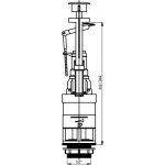 Novaservis Vypúšťací ventil jednotlačítko plast 495,P