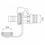 Novaservis Vypúšťací ventil s tesnením pre solar (do 150 °C) 1/2" JY135/15