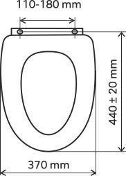 Novaservis WC sedátko, MDF biela, pánty kov-chróm WC/PROVENCE