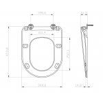RAVAK Uni Chrome Flat WC sedadlo čierna matná X01795