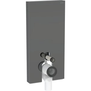 Geberit Monolith Plus Sanitárny modul pre stojacie WC rôzne prevedenie Typ: 131.202.JK.7, výška 101 cm, predné opláštenie lávové sklo, bočné opláštenie hliník s čiernym pochrómovaním