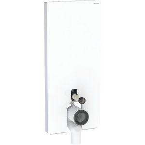Geberit Monolith Plus Sanitárny modul pre stojacie WC rôzne prevedenie Typ: 131.233.SI.7, výška 114 cm, predné opláštenie biele sklo, bočné opláštenie hliník