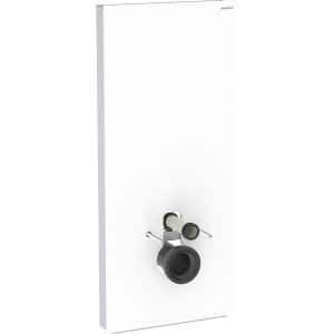 Geberit Monolith Plus Sanitárny modul pre závesné WC rôzne prevedenie Typ: 131.231.SI.7, výška 114 cm, predné opláštenie biele sklo, bočné opláštenie hliník