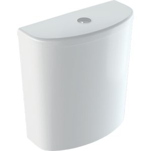 Geberit Selnova Nadomietková splachovacia nádržka umiestnená na WC mise, dvojité splachovanie,  365 x 390 x 165 mm, oblý dizajn
