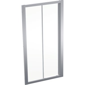 Geberit GEO Posuvné dveře stříbřitá / transparentní sklo, různé rozměry