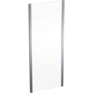 Geberit GEO Pevná boční stěna pro dveře stříbřitá / transparentní sklo, různé rozměry