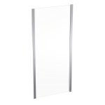 Geberit GEO Pevná bočná stena pre dvere striebristá / transparentné sklo, rôzne rozmery Typ: 560.127.00.2, 900 (850-900) mm